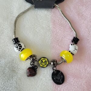 Yellow and Black Charm Bracelet
